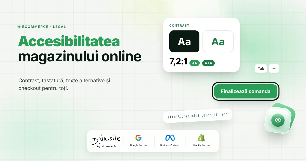 Accesibilitatea magazinului online (EAA): ce trebuie să schimbi și cum verifici