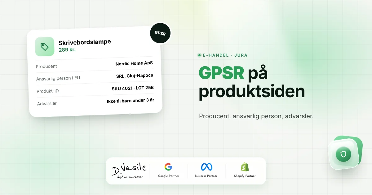 GPSR for webshops: hvilke oplysninger skal stå på produktsiden