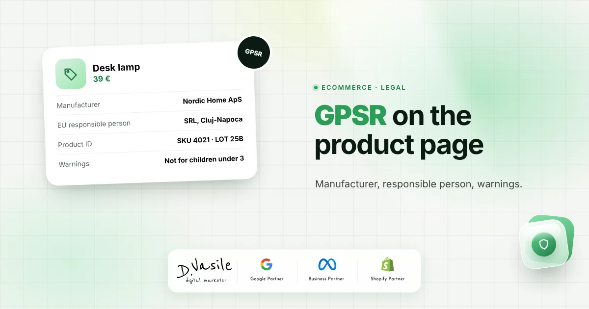 GPSR for online stores: what information must appear on the product page