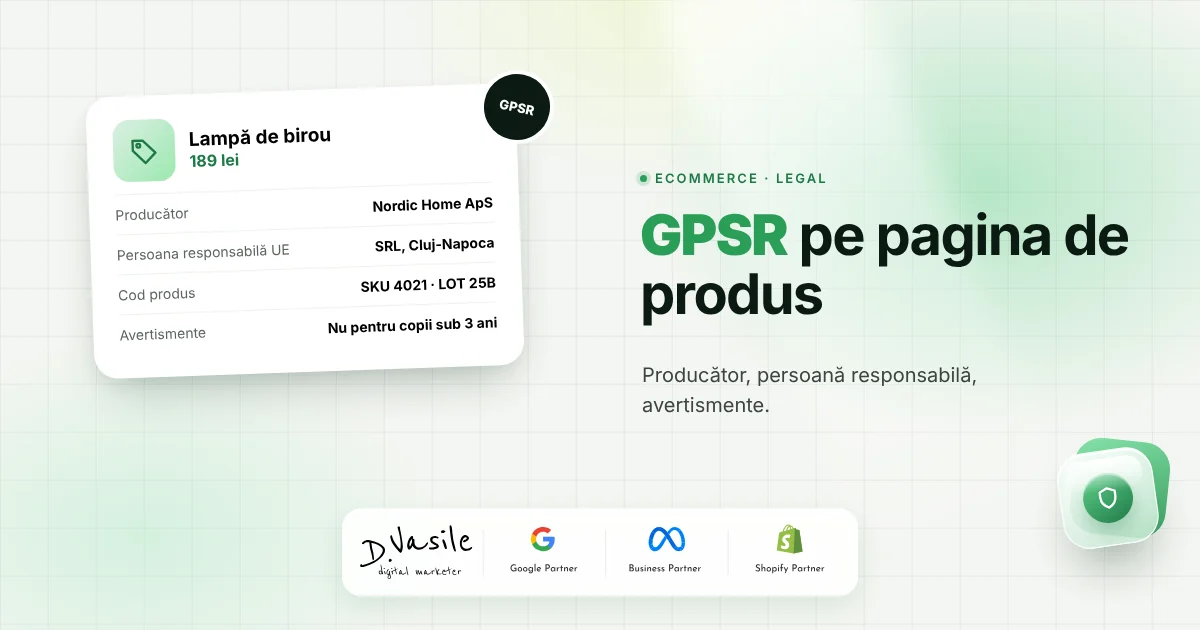GPSR pentru magazinele online: ce informații trebuie să apară pe pagina de produs
