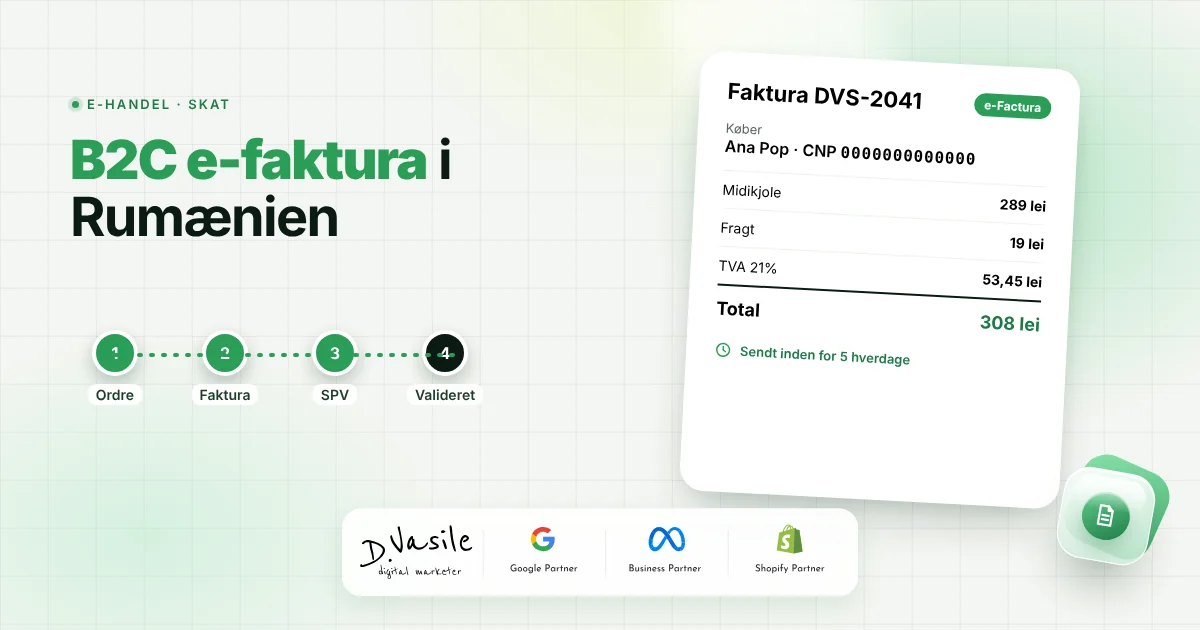 E-faktura for B2C-salg i Rumænien: det skal danske og rumænske webshops vide