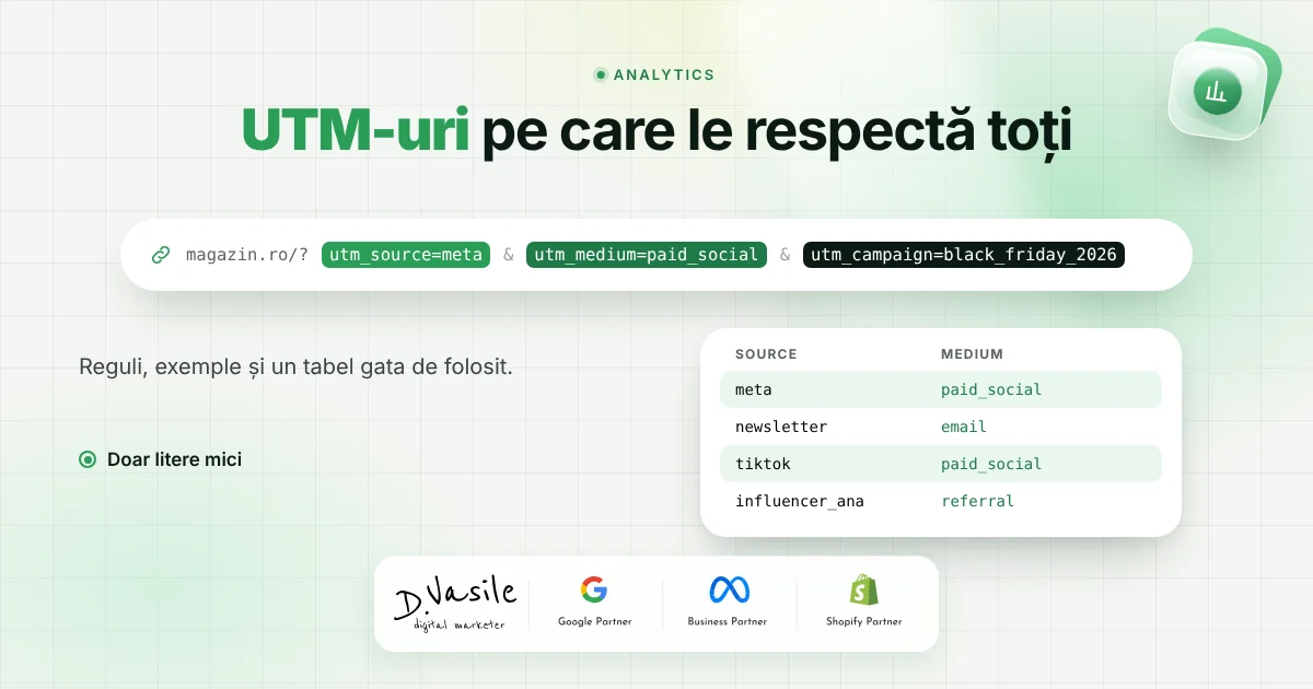 Convenția de UTM-uri pentru magazinul online: reguli, exemple și un tabel gata de folosit
