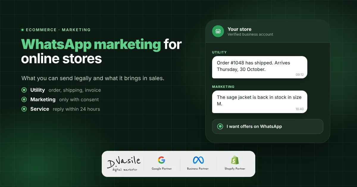 WhatsApp marketing for online stores: what you can send legally and what it brings in sales