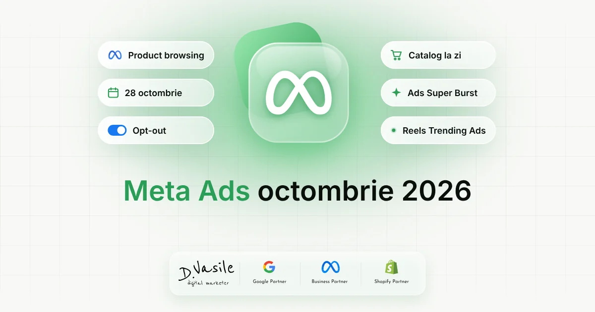 Meta pornește product browsing pe 28 octombrie: ce înseamnă pentru magazinul tău