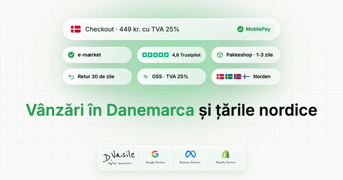 Cum vinzi din România în Danemarca și țările nordice: încredere, plăți, livrare și TVA